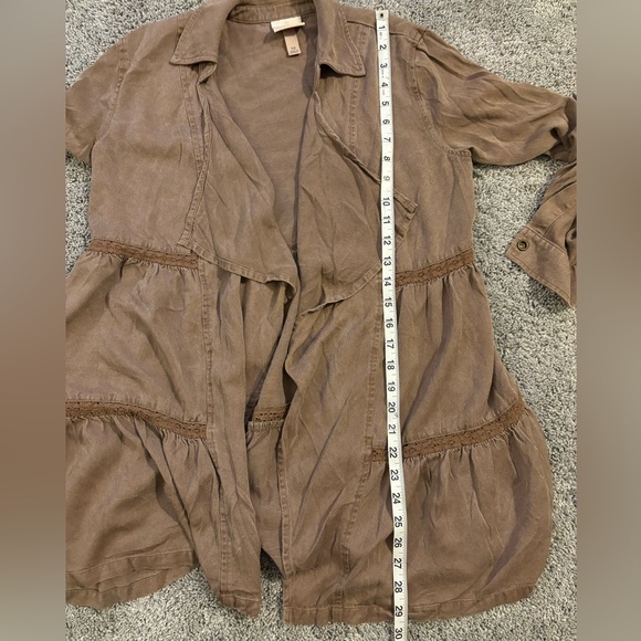 Knox Rose Womens Open Front Tan Cardigan Size XS - Picture 8 of 11